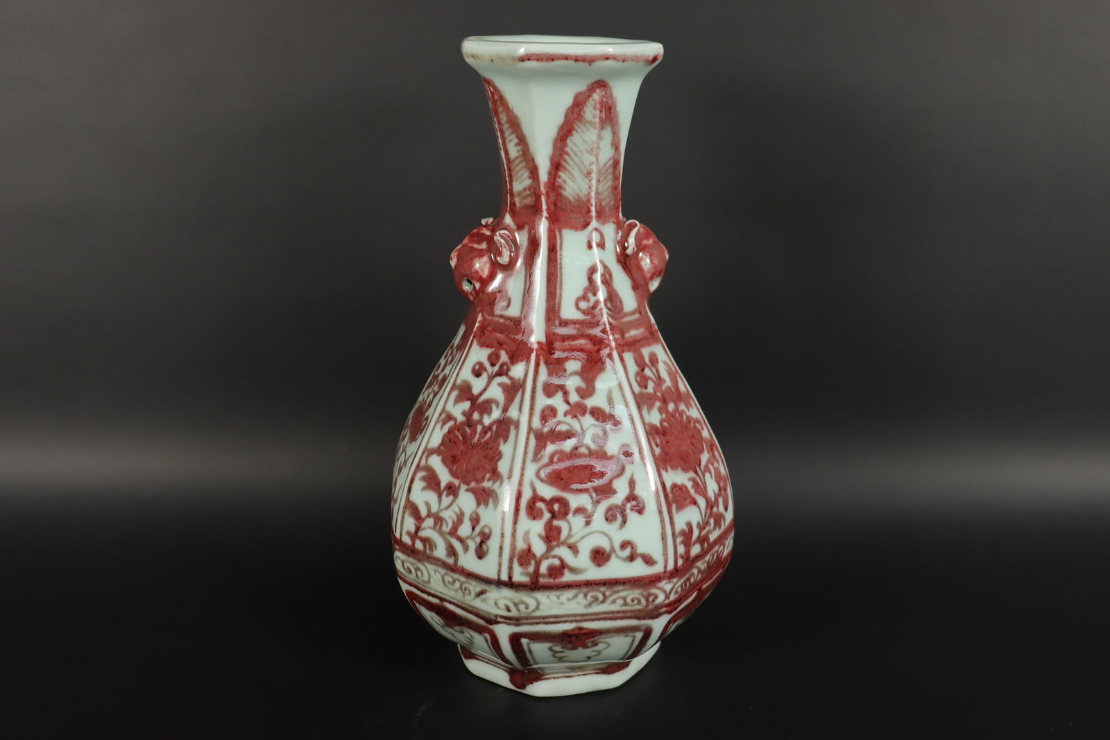 Chinese copper red vase (1 of 7)