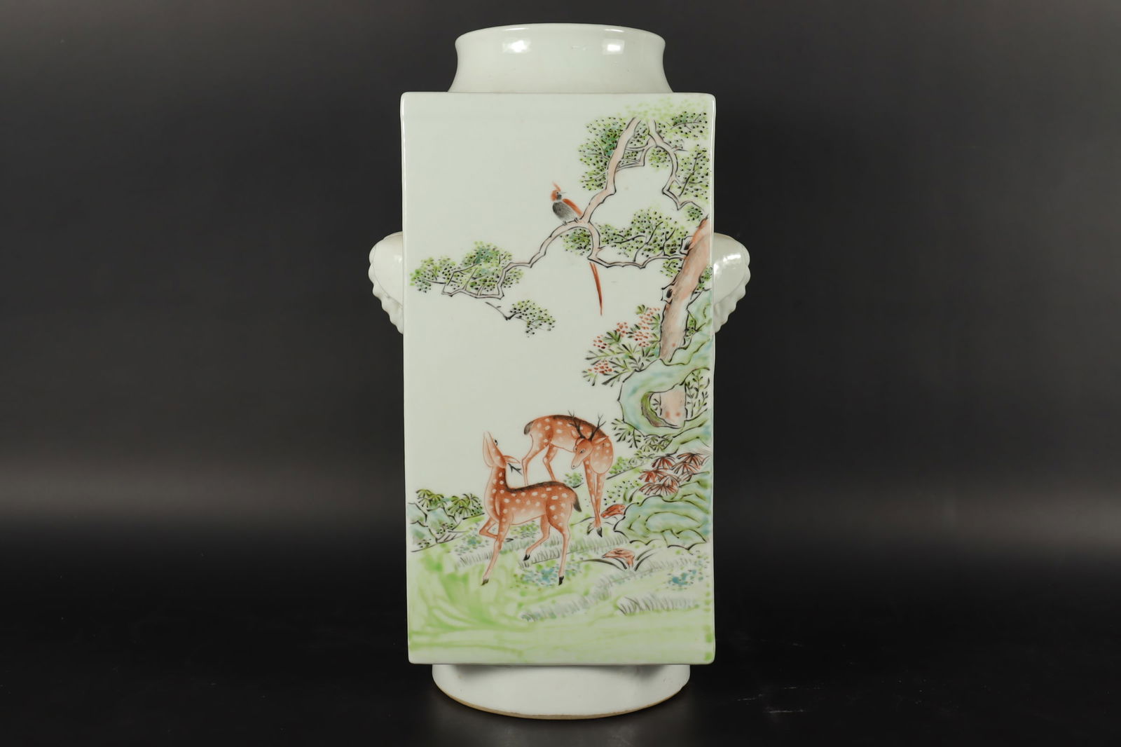 Chinese antique square vase (1 of 7)