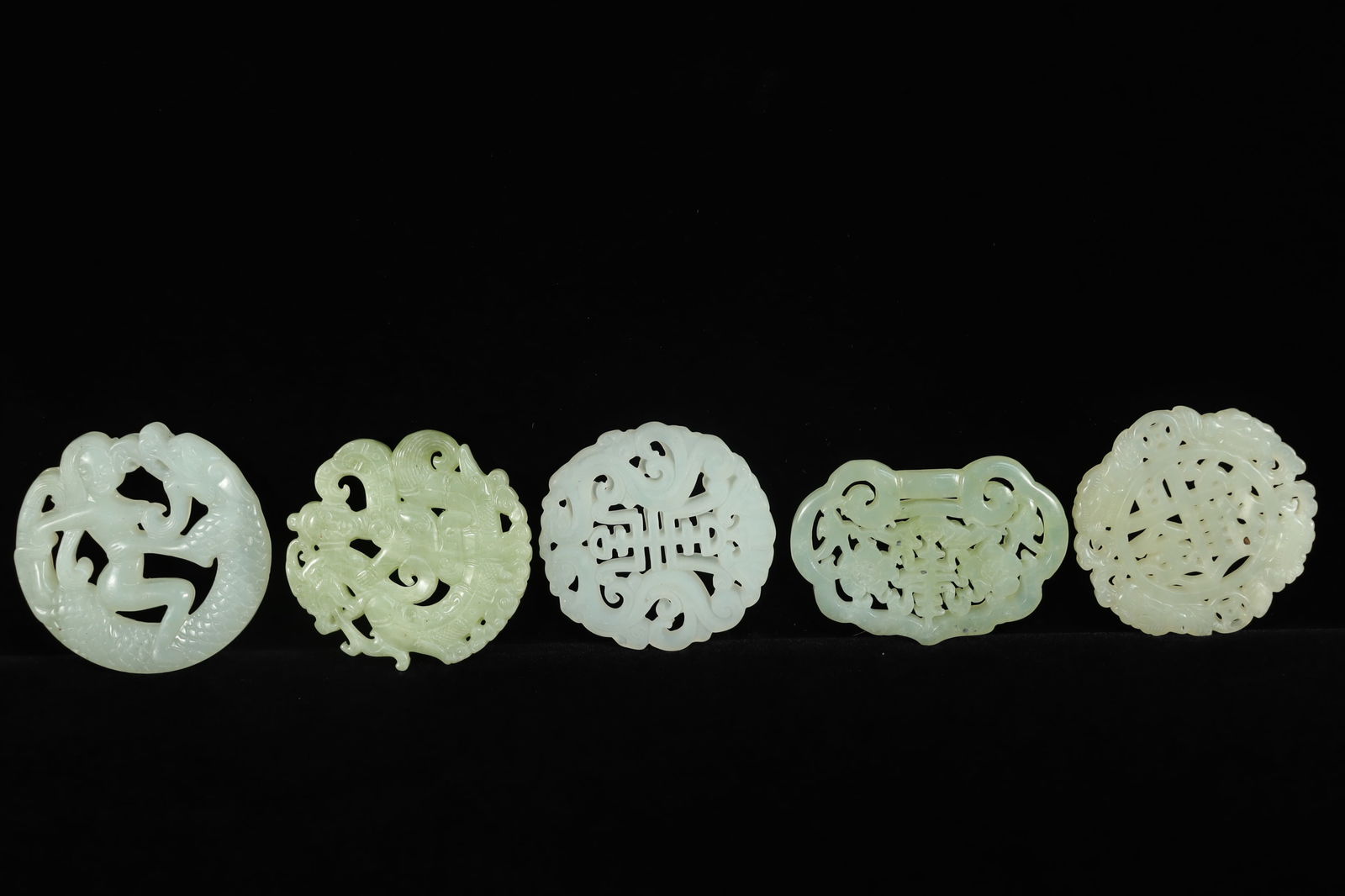 Lots Chinese jade plaques (1 of 7)