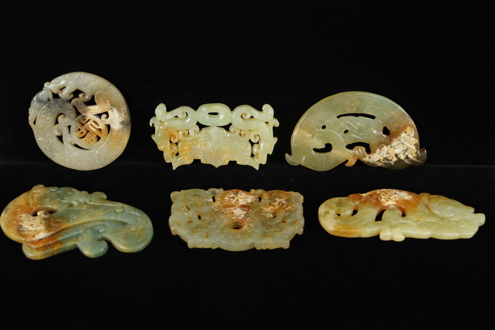 Lots Chinese jade plaques (1 of 5)