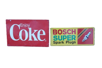 Coke sign and Bosch sign