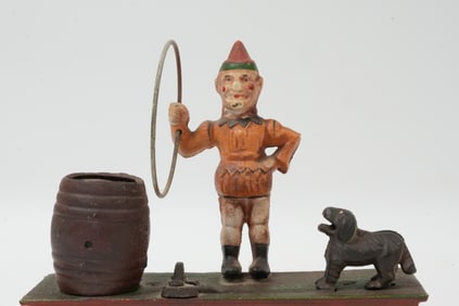 A vintage cast iron bank