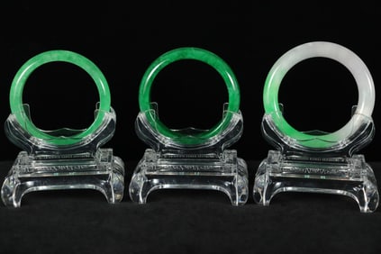 Lots Chinese apple green bangles