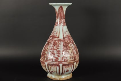 Chinese copper red vase
