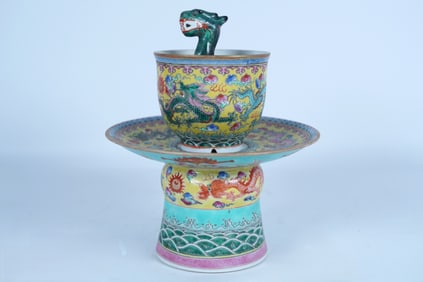 Chinese fine dragon cup