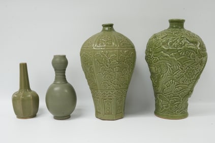 Lots Chinese green vase