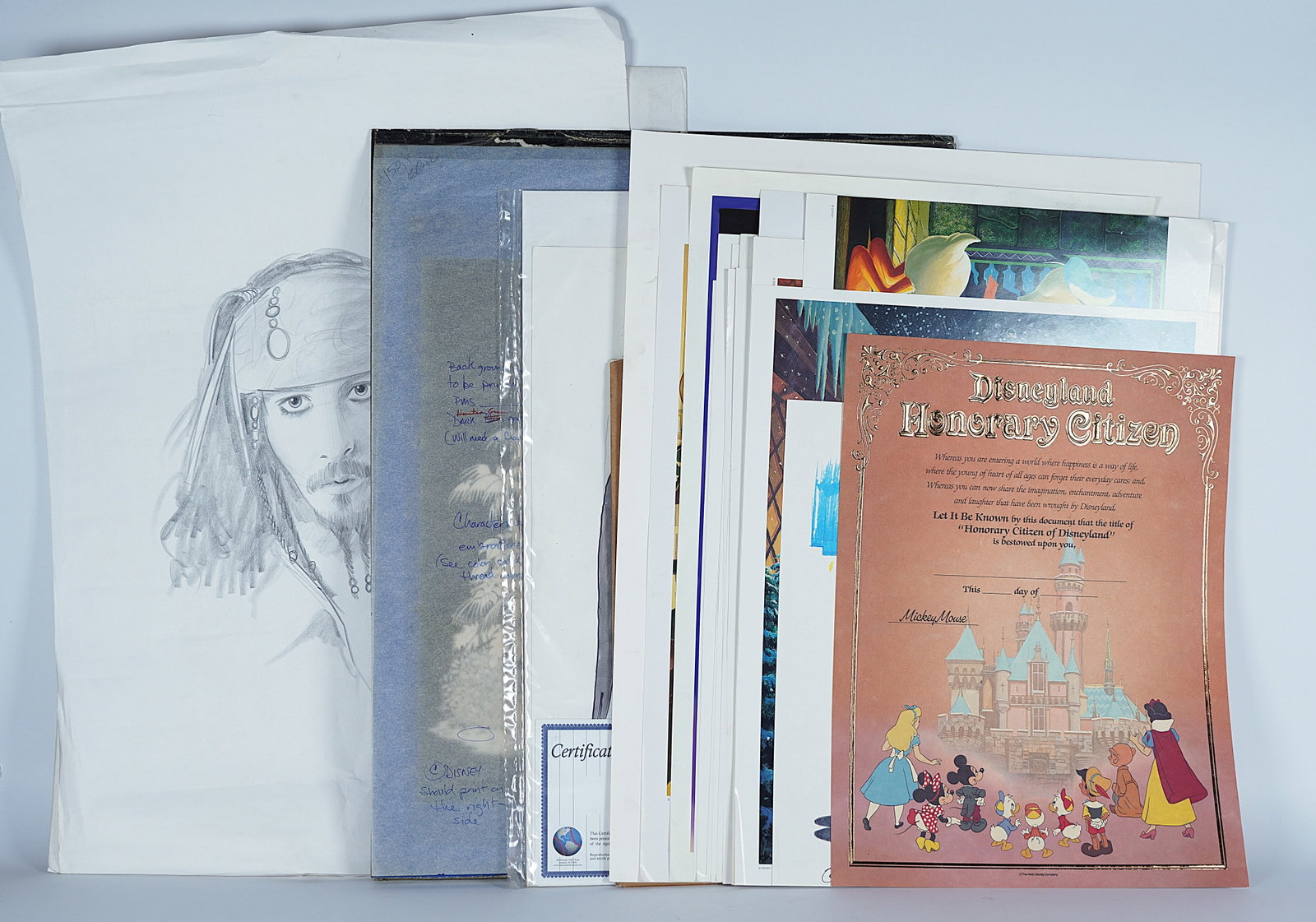Lots Disney original art: Lots Disney original sketch and art.