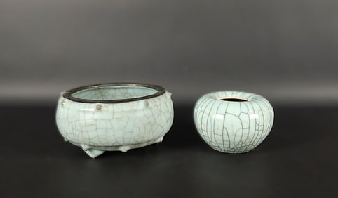 2 Chinese crackled washer