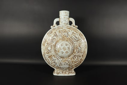 Chinese tall carved vase