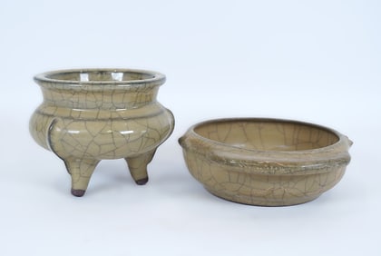 2 Chinese crackled washer
