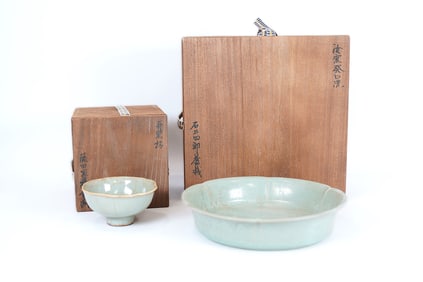 2 Chinese crackled items