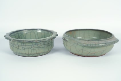 2 Chinese crackled washer