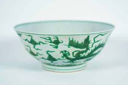 Chinese green dragon bowl