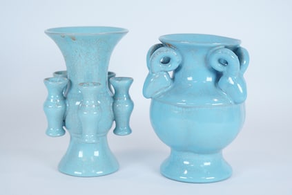 2 Chinese celadon vase