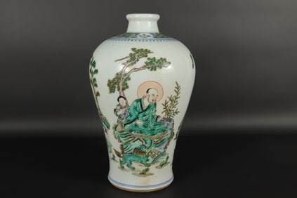 Chinese famille verte vase