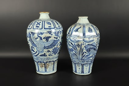 Lots Chinese b/w vase