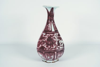 Chinese copper red vase