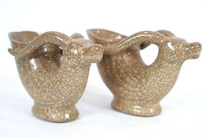 2 Chinese crackled items