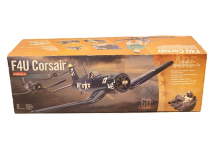 A large RC airplane in original box. H: 13.8" x W: 44."