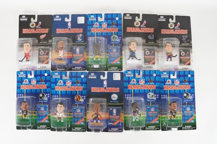 Lots sport action figures in original packaging.