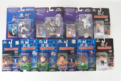 Lots sport action figures in original packaging.