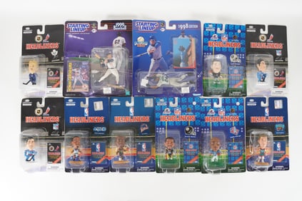 Lots sport action figures in original packaging.