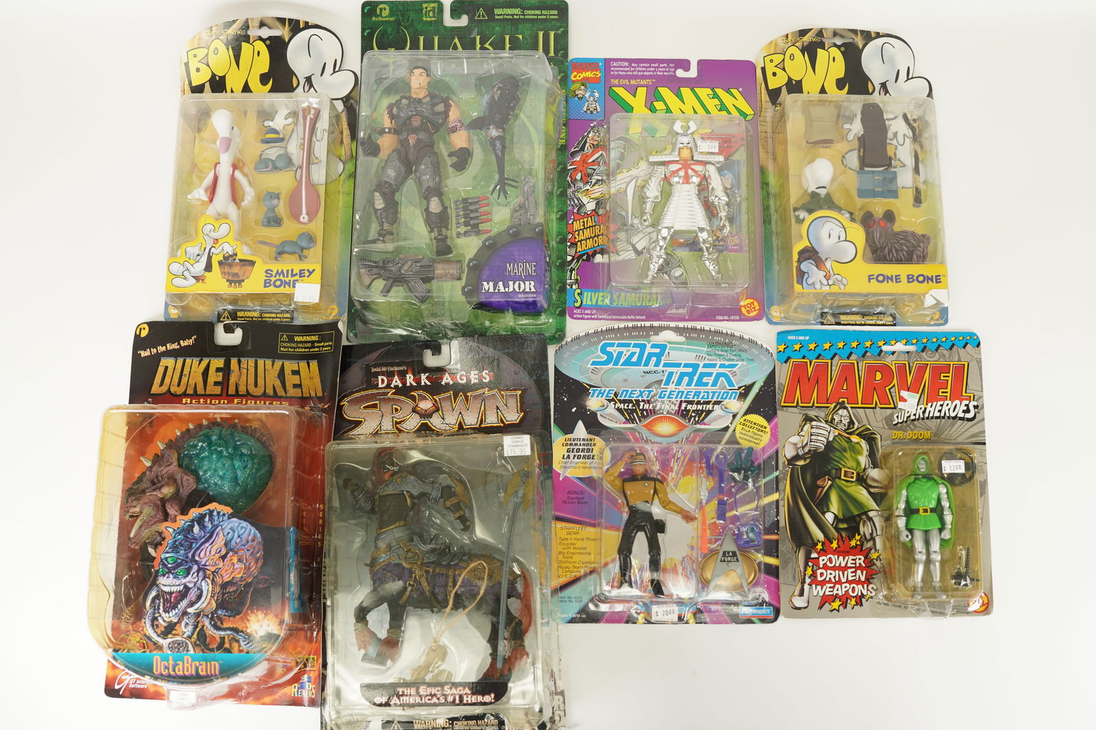Lots vintage action figure in original packaging. Largest H: 12" x W: 9." (1 of 7)
