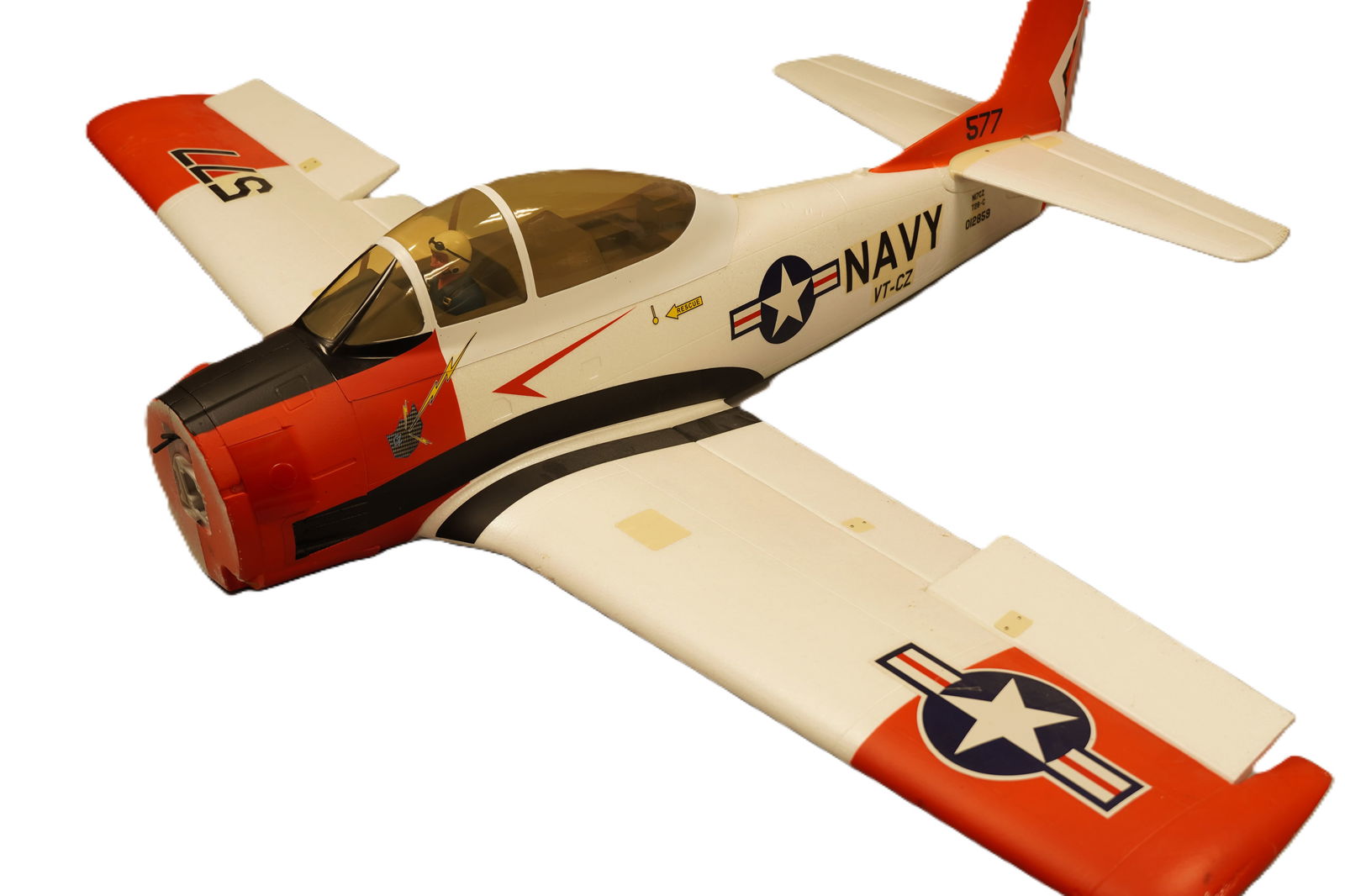 A vintage large RC airplane, condition selling it as is. H: 58" x W: 78." (1 of 7)