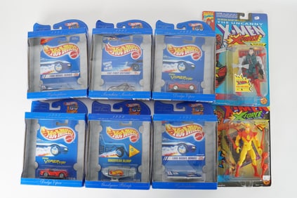 Lots collectibles, Marvel and Hot Wheels.