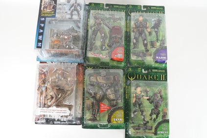Lots vintage action figures in original packaging.