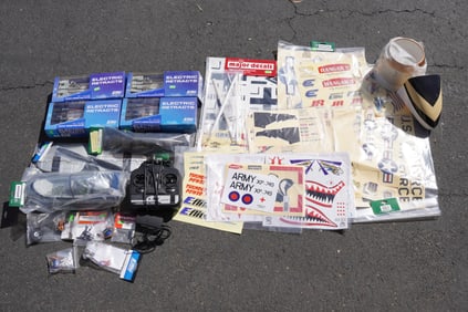 Lots RC airplane parts. Condition selling it as is.