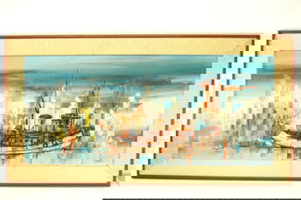 Dorwin fine paining, signed on the bottom. H: 26" x W: 50."