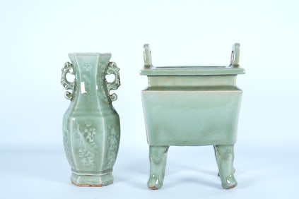 Lots Chinese fine  porcelains, largest H: 8" x W: 5.6."