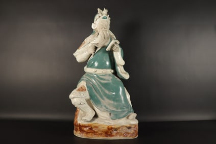 Chinese fine figure. H: 21" x W: 9.6."