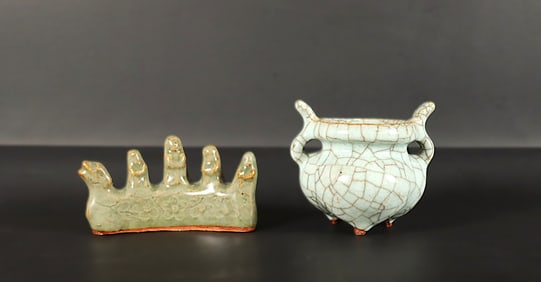 Lots Chinese fine items. Largest H: 3" x W: 3.8.“