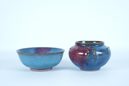 Lots Chinese fine purple items. Largest H: 2.3" x W: 5.5."