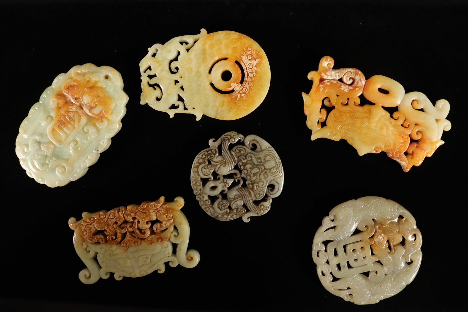 Lots Chinese fine jade plaques. (1 of 6)