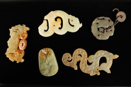 Lots Chinese fine jade plaques.