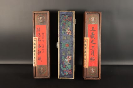 Lots Chinese art scrolls.