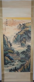 Lots Chinese art scrolls.