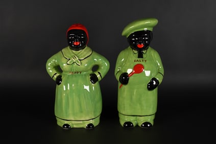 2 Black Americana shakers