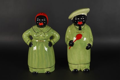 2 Black Americana shakers