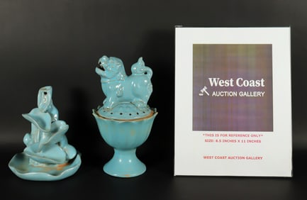 2 Chinese celadon porcelains