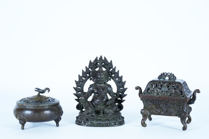 Lots Chinese bronze items