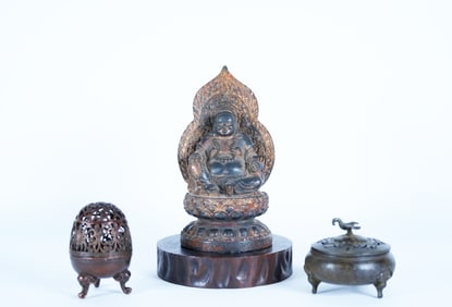 Lots Chinese bronze items
