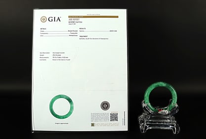 Chinese GIA jadeite bangle