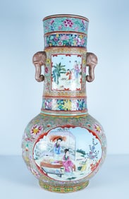 Chinese large handled vase