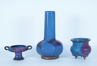 Lots Chinese purple porcelains