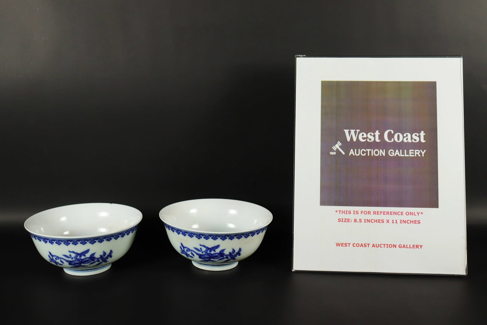 2 Chinese fine bowls: 2 Chinese fine bowls with wooden box. Largest H: 2.5" x W: 5.7."