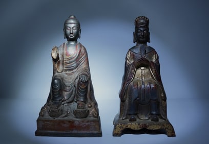 Lots Chinese bronze buddha